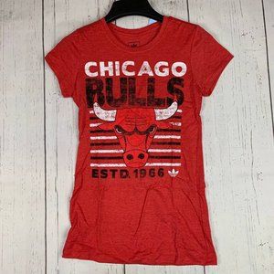 Chicago Bulls NBA Adidas Small Red Tshirt‎ New Women